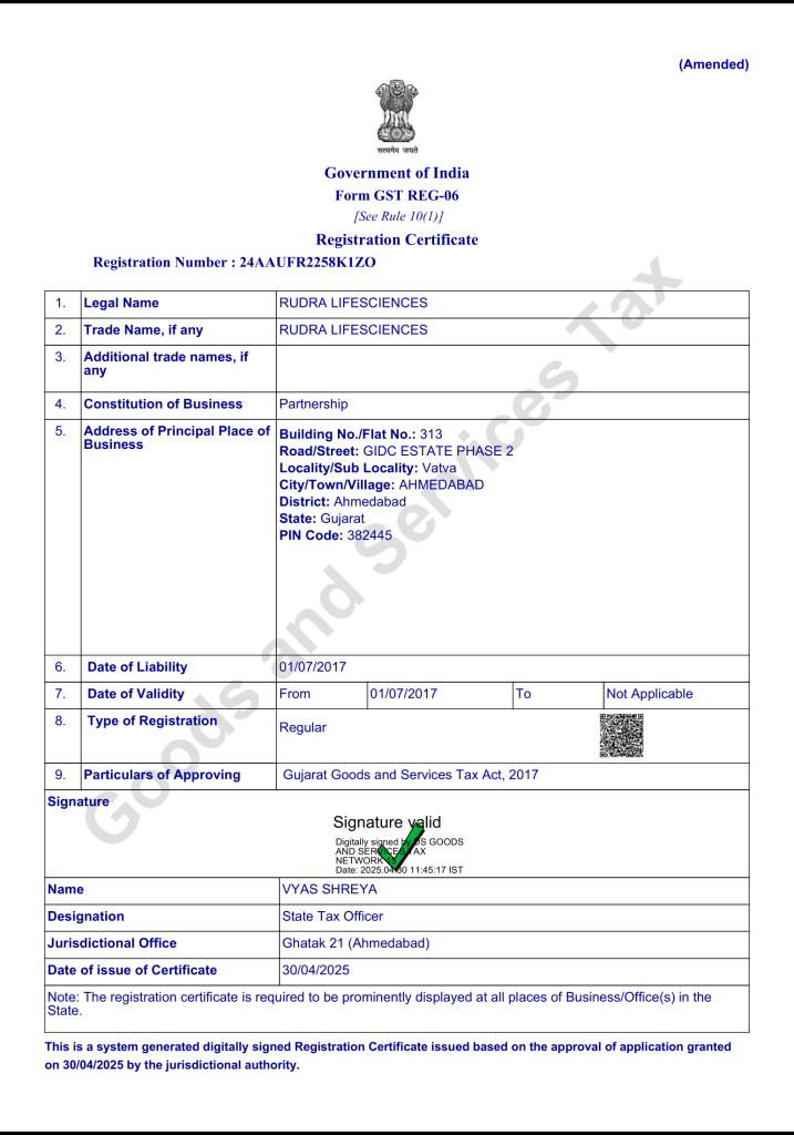 RUDRA-LIFESCIENCES-GST-1